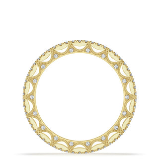 French Pavé Diamond Wedding Band
