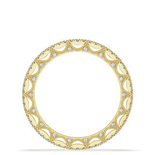 French Pavé Diamond Wedding Band