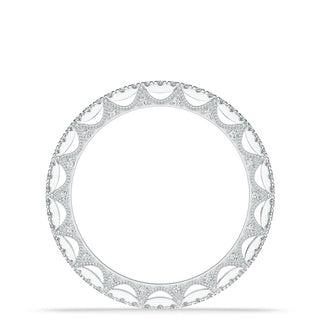 French Pavé Diamond Wedding Band