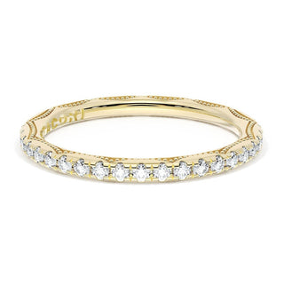 French Pavé Diamond Wedding Band, 2.0mm