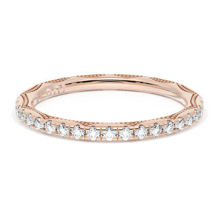 French Pavé Diamond Wedding Band, 2.0mm