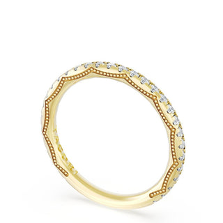 French Pavé Diamond Wedding Band, 2.0mm