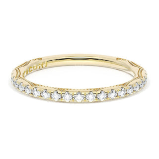 French Pavé Diamond Wedding Band, 2.0mm