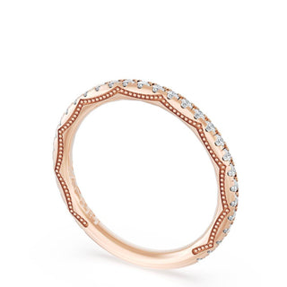 French Pavé Diamond Wedding Band, 2.0mm