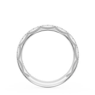 French Pavé Diamond Wedding Band, 2.0mm