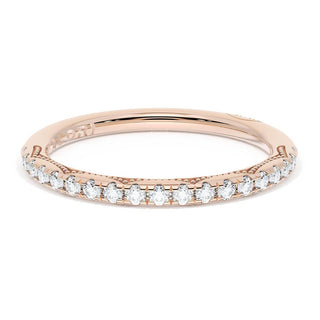 French Pavé Diamond Wedding Band, 2.0mm