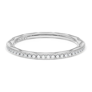 French Pavé Diamond Wedding Band, 1.70mm