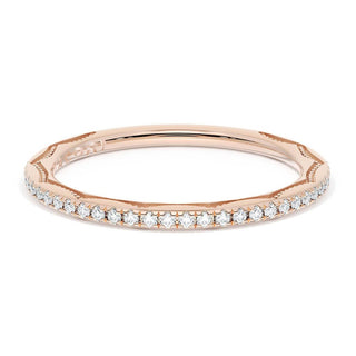 French Pavé Diamond Wedding Band, 1.70mm