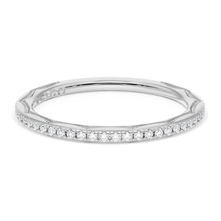 French Pavé Diamond Wedding Band, 1.70mm