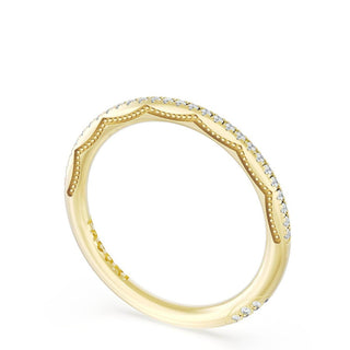French Pavé Diamond Wedding Band, 1.70mm