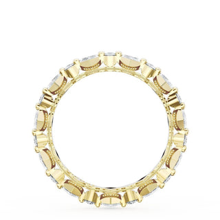 Carré and Round Diamond Wedding Band, 4.00mm