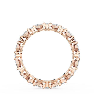 Carré and Round Diamond Wedding Band, 3.70mm