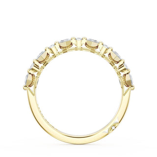 Carré and Round Diamond Wedding Band, 3.70mm