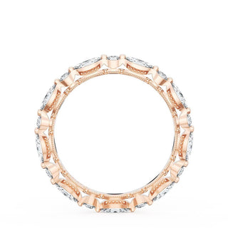 Marquise and Round Diamond Wedding Band, 2.80mm