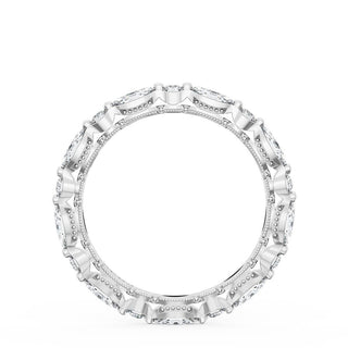 Marquise and Round Diamond Wedding Band, 2.80mm