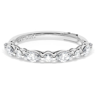 Marquise and Round Diamond Wedding Band, 2.80mm