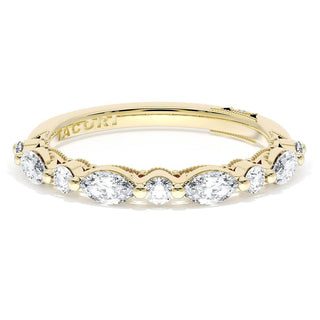 Marquise and Round Diamond Wedding Band, 2.80mm