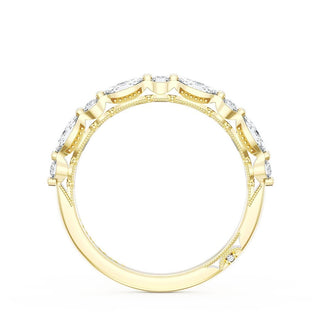 Marquise and Round Diamond Wedding Band, 2.80mm