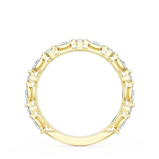 Marquise and Round Diamond Wedding Band, 2.20mm