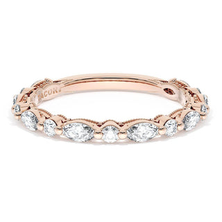 Marquise and Round Diamond Wedding Band, 2.20mm