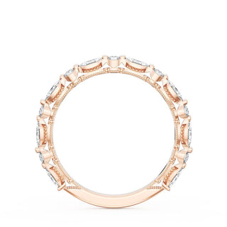 Marquise and Round Diamond Wedding Band, 2.20mm