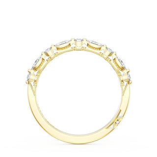 Marquise and Round Diamond Wedding Band, 2.20mm