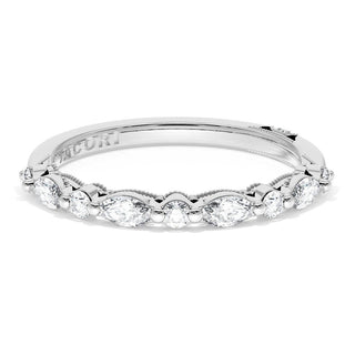 Marquise and Round Diamond Wedding Band, 2.20mm