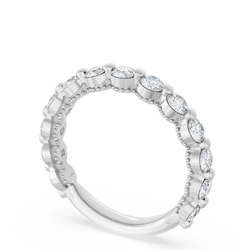 Round Diamond Wedding Band, 3.40mm