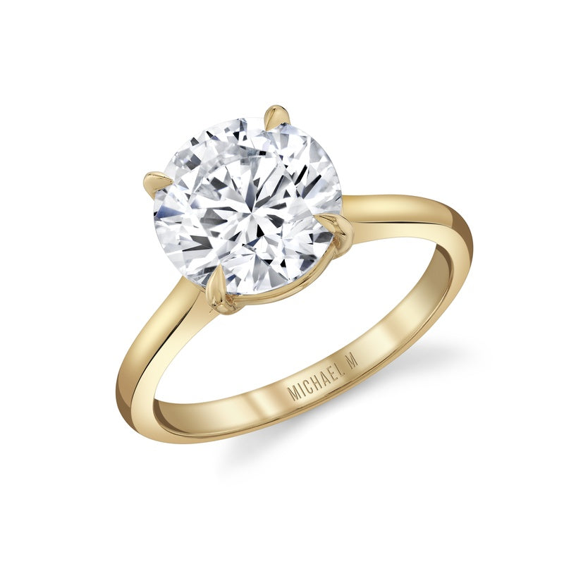 3CT RD SOLITAIRE E/R 18KY