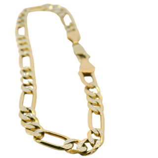 14KTT 7.75 " FIGARO BRACELET