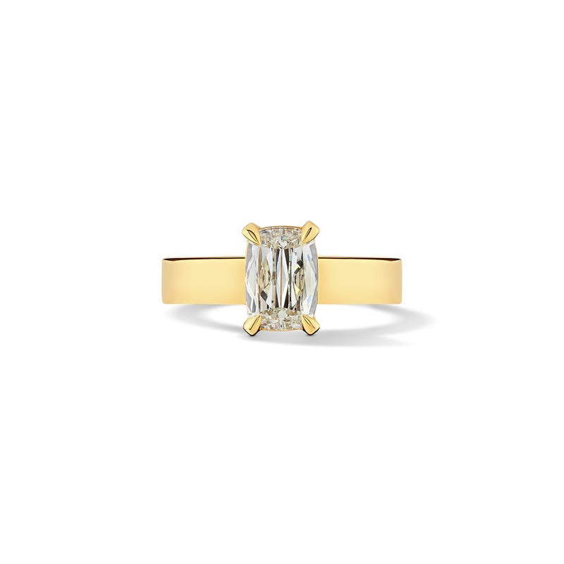 5.09CT VVS2F LAB CUSH 4-PRONG SOL 14KY E/R