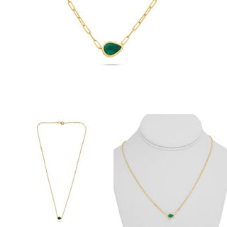 14KY .56CT EM NECKLACE 18"