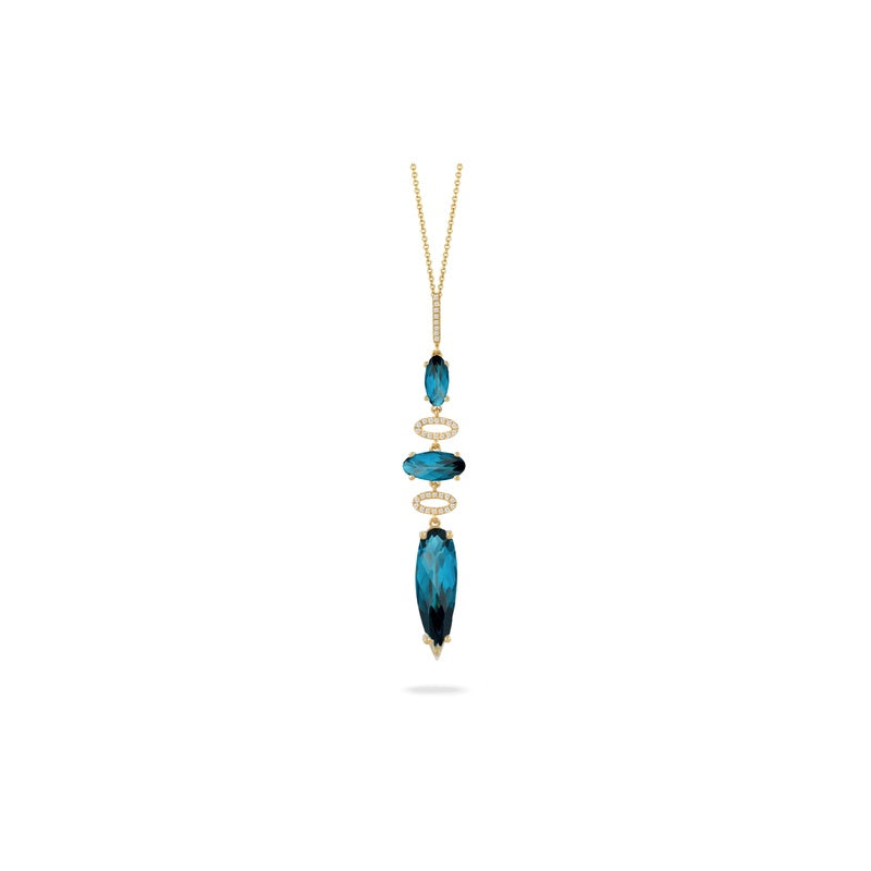 Doves by Doron Paloma London Blue Necklace P9113LBT-Y