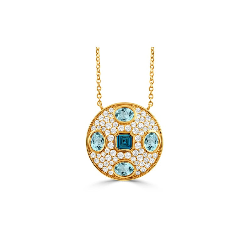 Doves by Doron Paloma London Blue Necklace N12840LBBT-Y