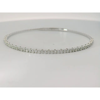 52=0.81CTW FLEX BANGLE HALF-BEZEL 14KW