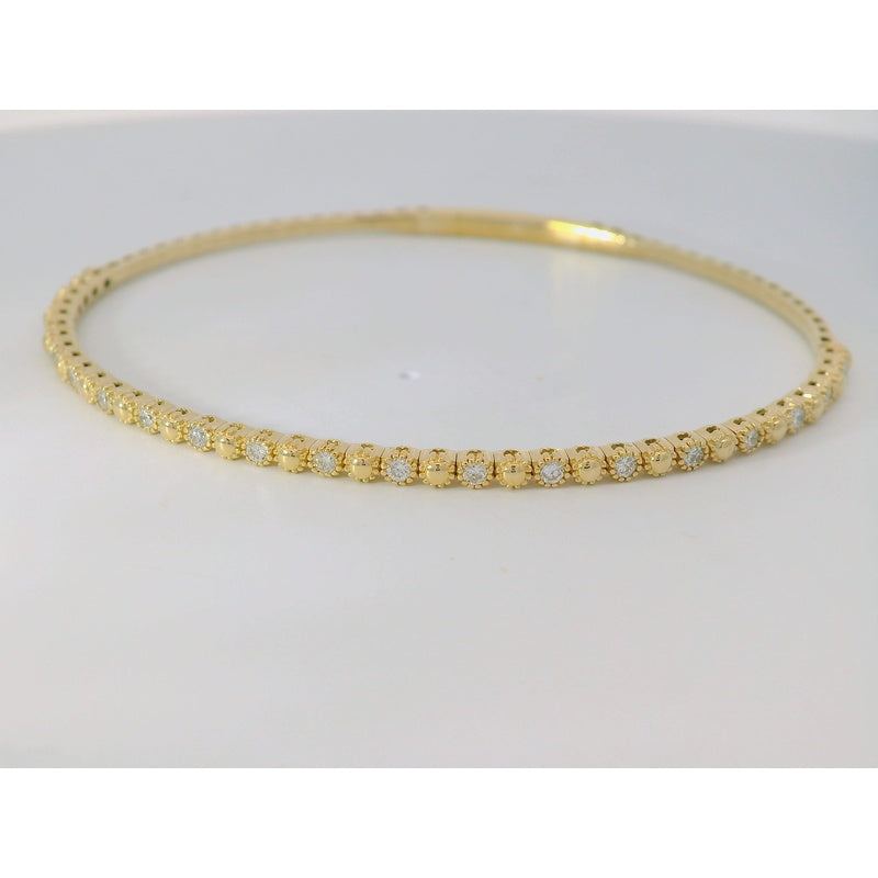 .42CTW FLEX BANGLE 14KY