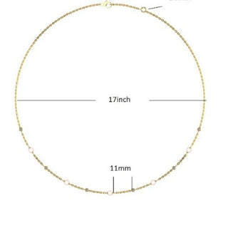 14KY 16" PEARL/DIA NECKLACE