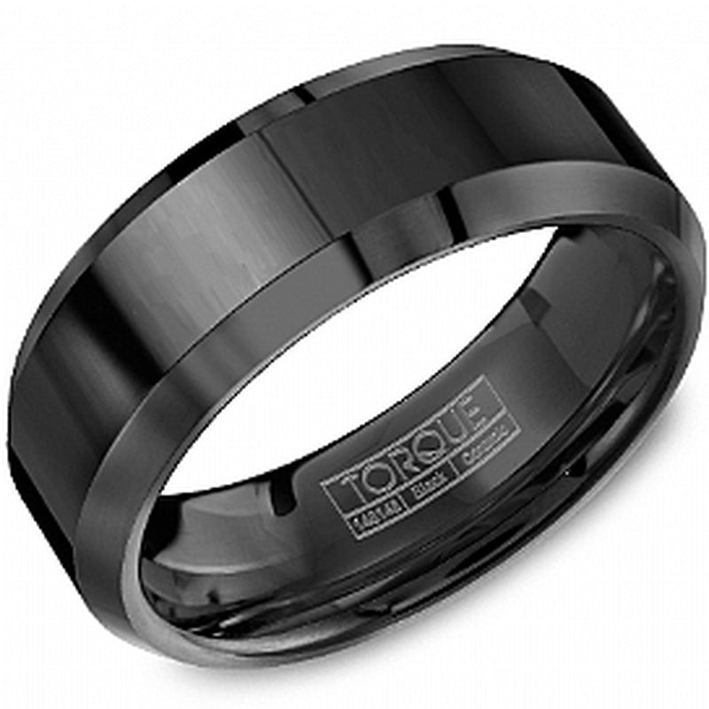 MENS BLACK CERAMIC BAND