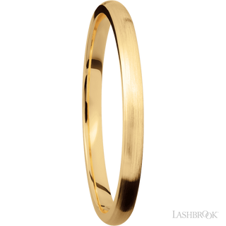 2 mm wide Domed 14K Yellow Gold band.