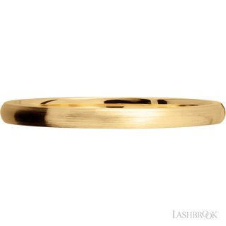 2 mm wide Domed 14K Yellow Gold band.