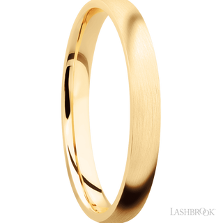3 mm wide Domed 14K Yellow Gold band.