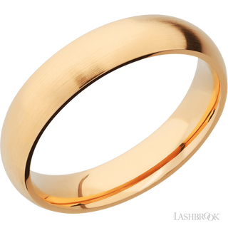 5 mm wide Domed 14K Yellow Gold band.