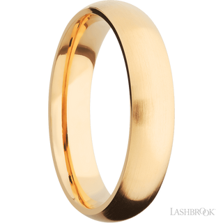 5 mm wide Domed 14K Yellow Gold band.