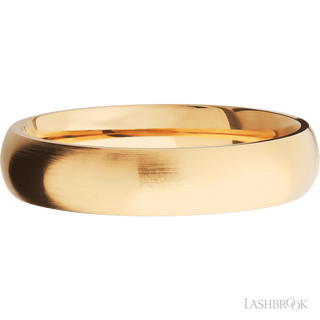5 mm wide Domed 14K Yellow Gold band.