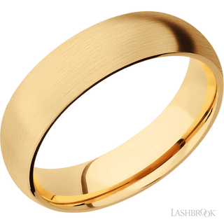 6 mm wide Domed 14K Yellow Gold band.