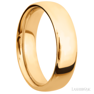 6 mm wide Ultra Comfort (our most comfortable profile) 14K Yellow Gold band.