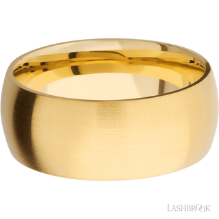 9 mm wide Domed 14K Yellow Gold band.