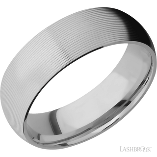 7 mm wide Domed Titanium band.