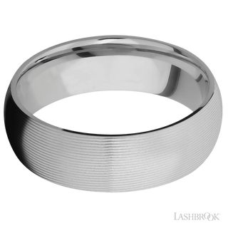 7 mm wide Domed Titanium band.