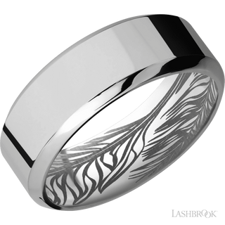 8 mm wide High Bevel Titanium band.